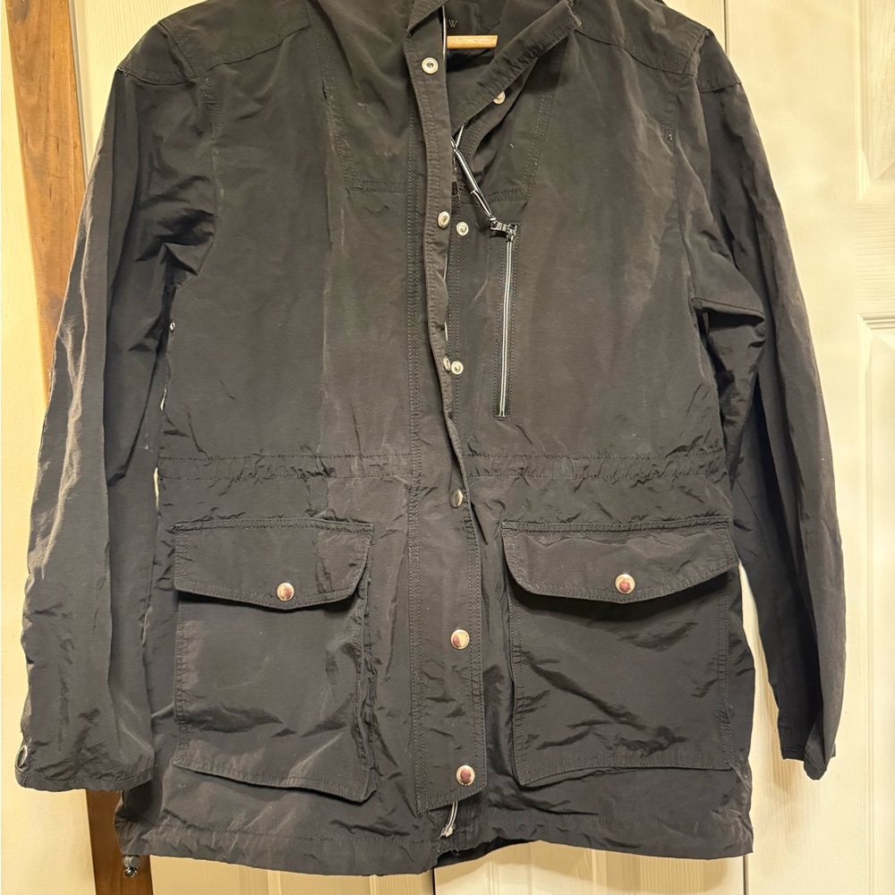 J. Crew Black Utility Jacket with Hood